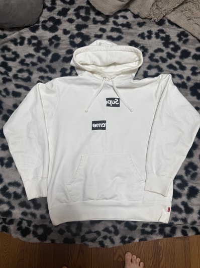 Supreme / Comme des Garçons SHIRT® Split Box Logo Hooded Sweatshirt "White"