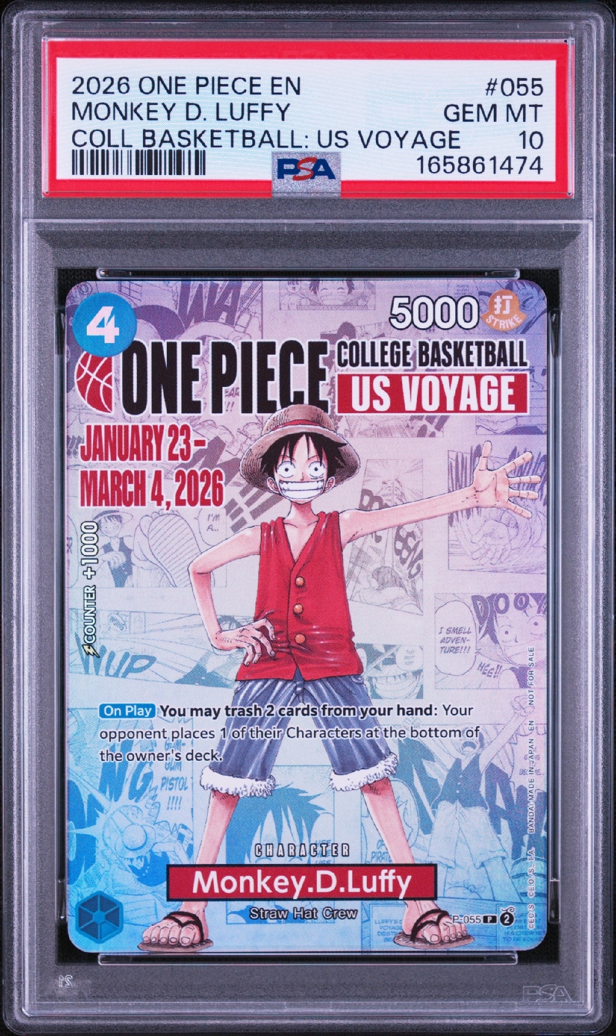 PSA10】モンキー・D・ルフィ：P (開封済) [P-055]【英語版