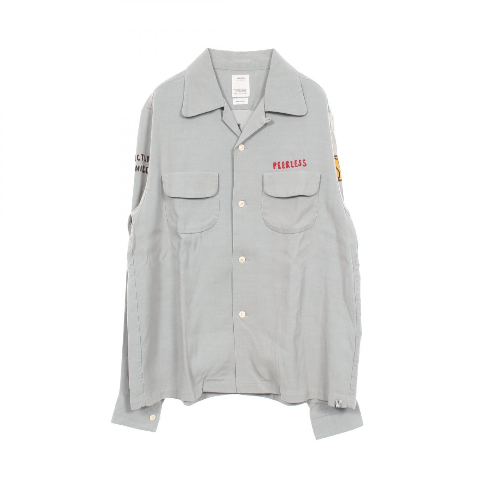ビズビム VISVIM KEESEY G.S.SHIRT 長袖 衣料品 トップス レーヨン メンズ ブルー系 【中古】