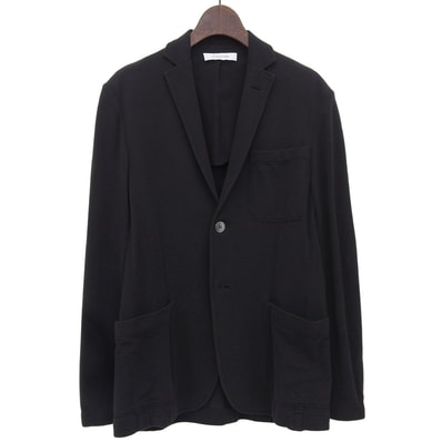 クルチアーニ 美品 コットン ニット ジャケット メンズ 黒 ブラック 44 JU1375 44