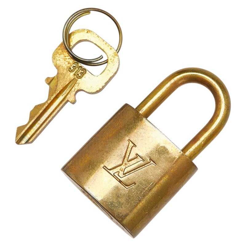 ルイ ヴィトン カデナ 南京錠 キー セット ゴールド メッキ レディース LOUIS VUITTON 【中古】
