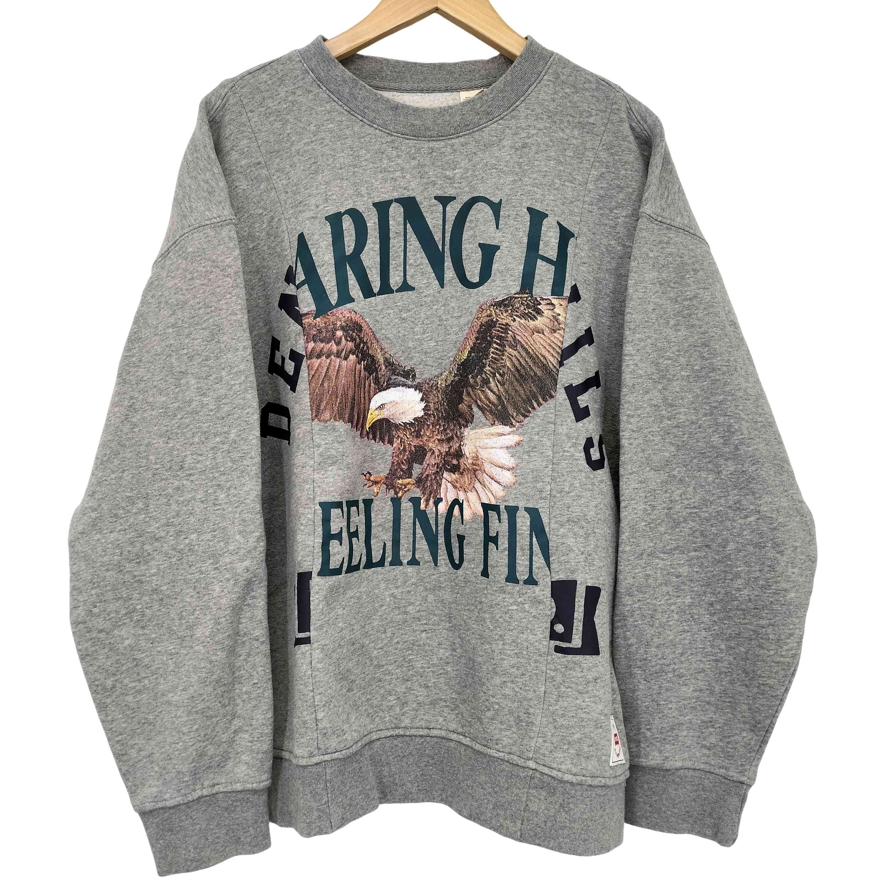 クルーネック 切替スウェットシャツ【1140841530942】