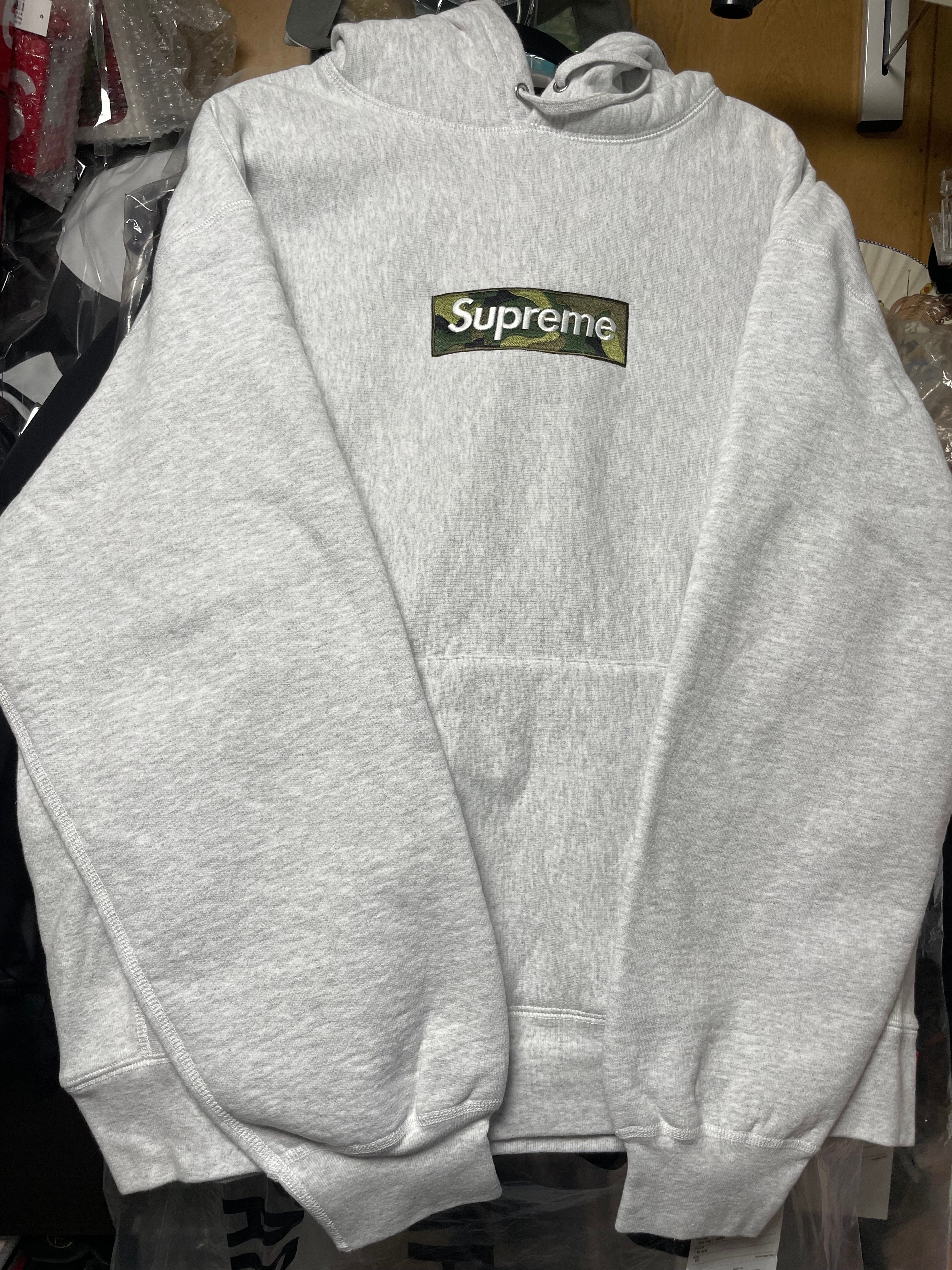 Supreme Box Logo Hooded Sweatshirt "Ash Grey" (23FW)