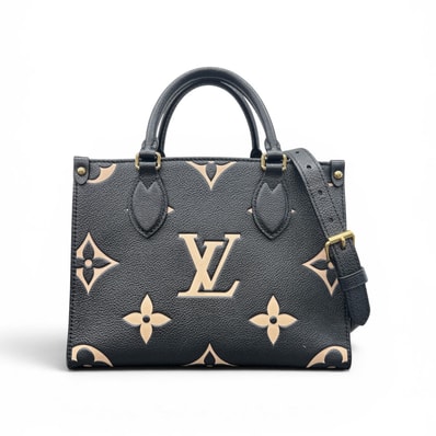 LOUIS VUITTON 美品 ルイヴィトン オンザゴーPM モノグラムアンプラント ジャイアント 2way ハンドバッグ ショルダーバッグ M45659 RFID確認済 LV ABランク 中古 鑑定済 ヴィトンバッグ【定価514,800円】