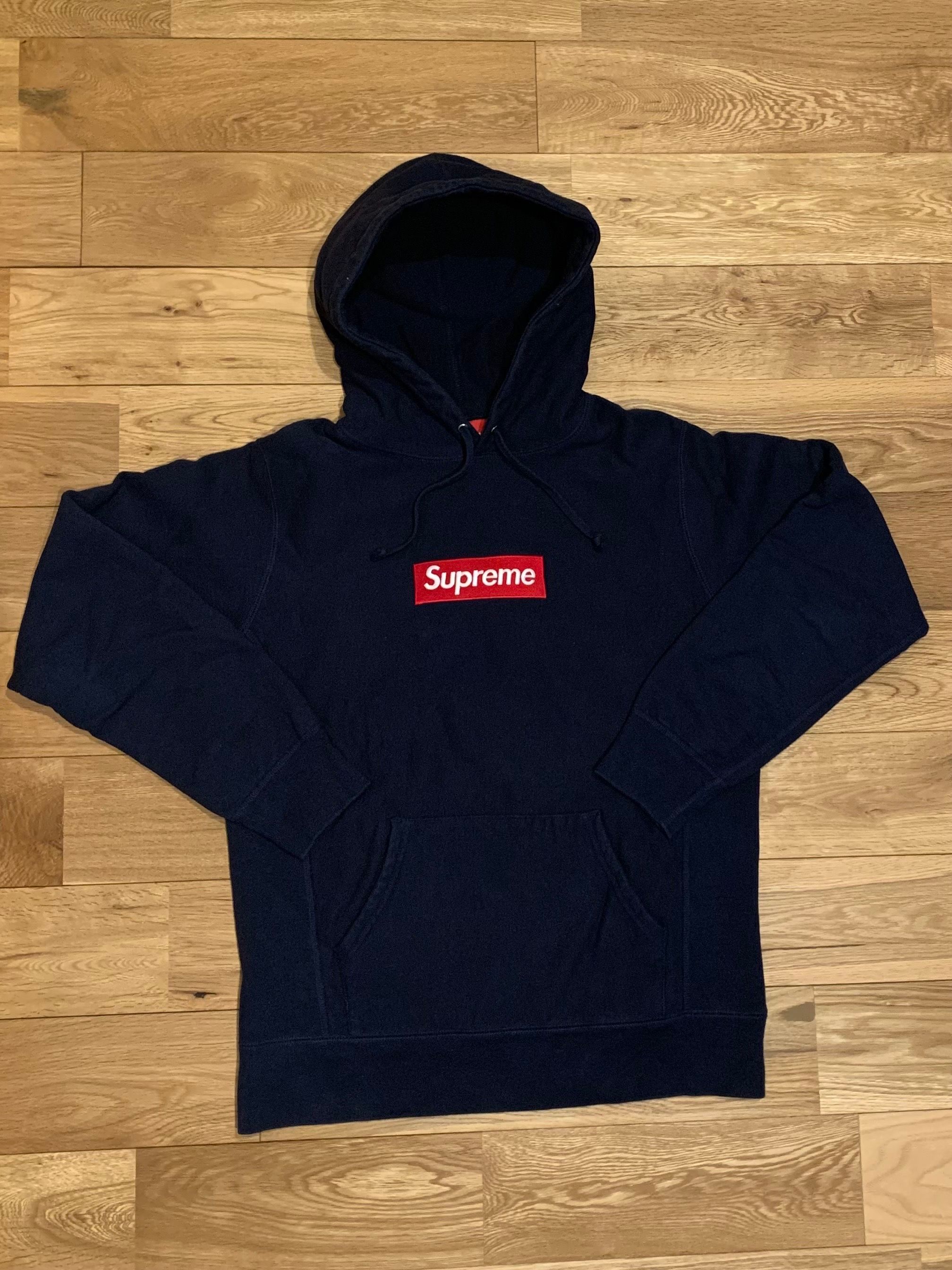 Supreme Box Logo Hooded Sweatshirt "Navy" (16FW)