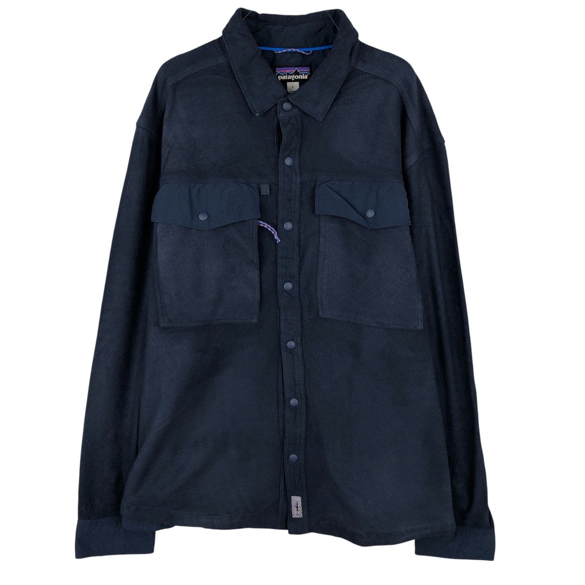 古着 パタゴニア Patagonia 隠しボタンダウン ロングスリーブ アーリー ライズ スナップシャツ 52225FA19 長袖フリースシャツ メンズL相当/eaa612849