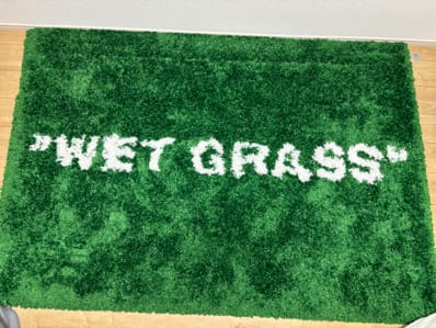 OFF-WHITE / IKEA MARKERAD "WET GRASS" Rug "Green"
