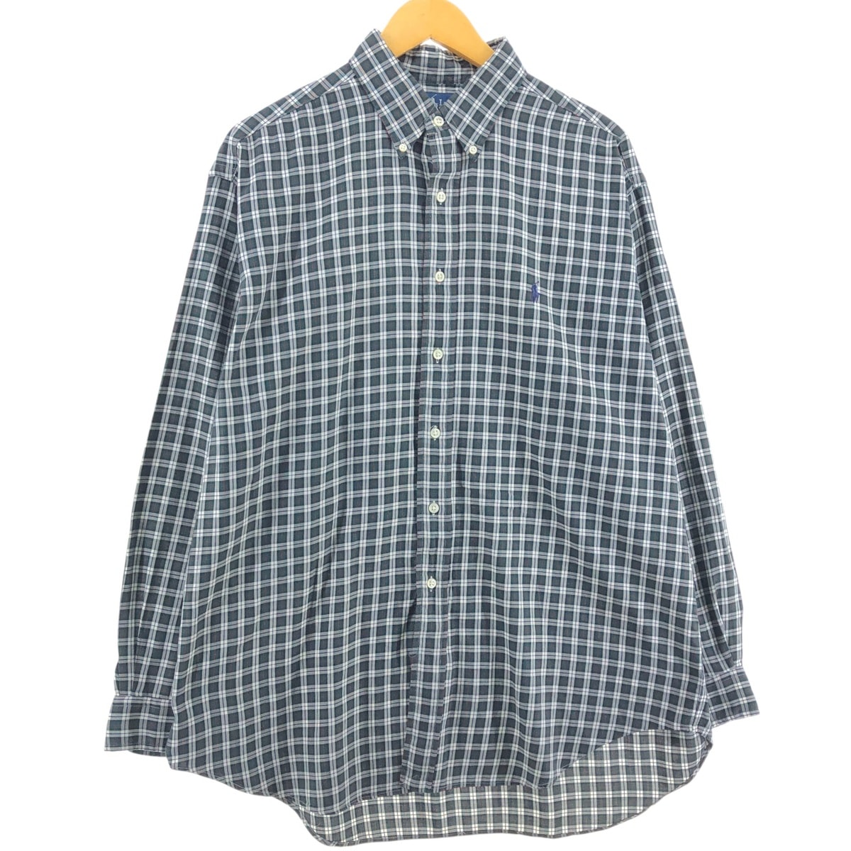 古着 ラルフローレン Ralph Lauren BLAKE 長袖 ボタンダウンチェックシャツ メンズL相当/eaa546835