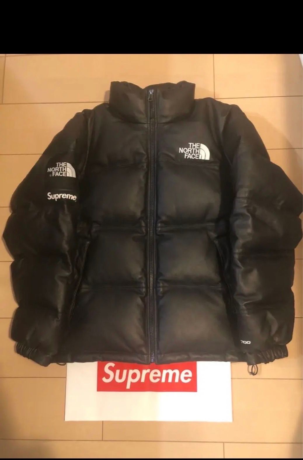 Supreme x The North Face Leather Nuptse Jacket "Black"