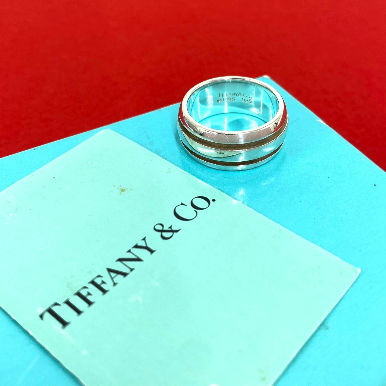 TIFFANY&Co. ティファニー グルーブド ダブルライン リング シルバー925 リング・指輪 16号 シルバー
 04891