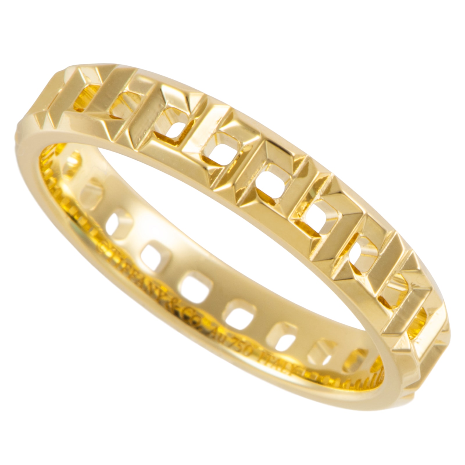 TIFFANY&Co. ティファニー ティファニーT トゥルー ナロー リング 指輪 10号 K18YG ゴールド【中古】