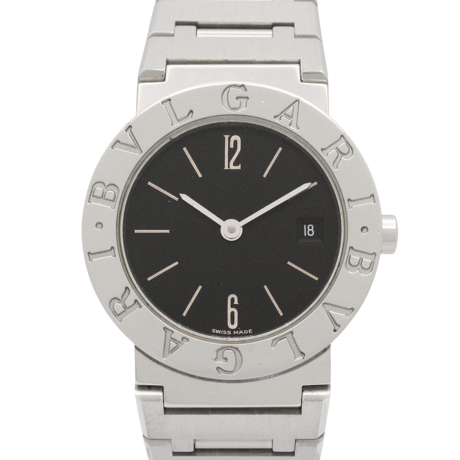 ブルガリ BVLGARI ブルガリ ブルガリ 腕時計 時計 ステンレススチール レディース ブラック系 BB26SSD 【中古】