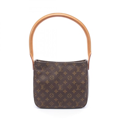 ルイ・ヴィトン LOUIS VUITTON ルーピングMM ショルダーバッグ バッグ PVCコーティングキャンバス レザー モノグラム レディース ブラウン系 M51146 【中古】