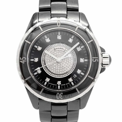 【6wdd0295】シャネル J12 H1757 黒文字盤【中古】腕時計 メンズ
