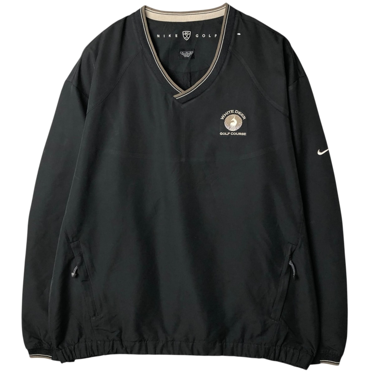 古着 ナイキ NIKE GOLF ゴルフ Vネック ウォームアッププルオーバー メンズXL相当/eaa629918