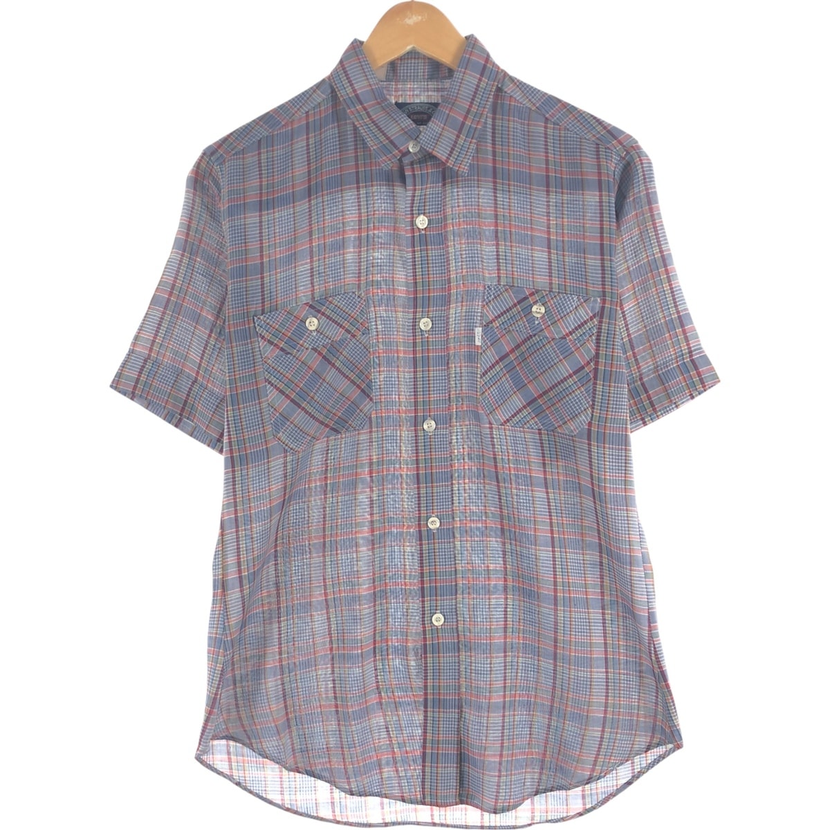 古着 80年代 リーバイス Levi's チェック柄 半袖シャツ レディースM相当 ヴィンテージ/eaa562624