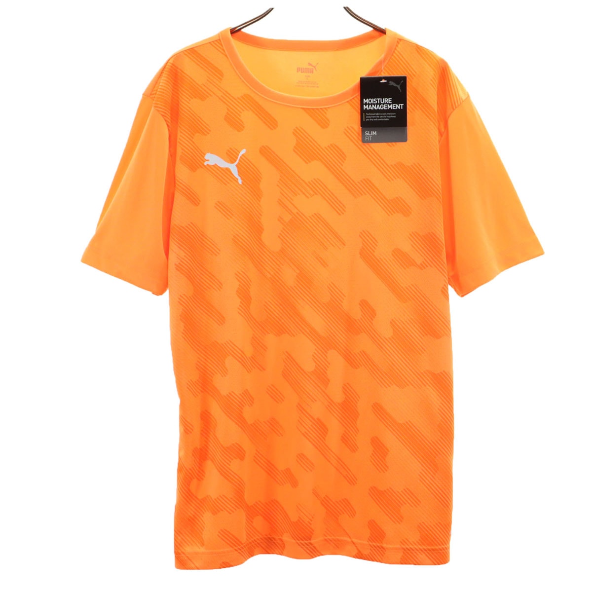 未使用 NIKE ナイキ 総柄 サッカー 半袖 Tシャツ L オレンジ