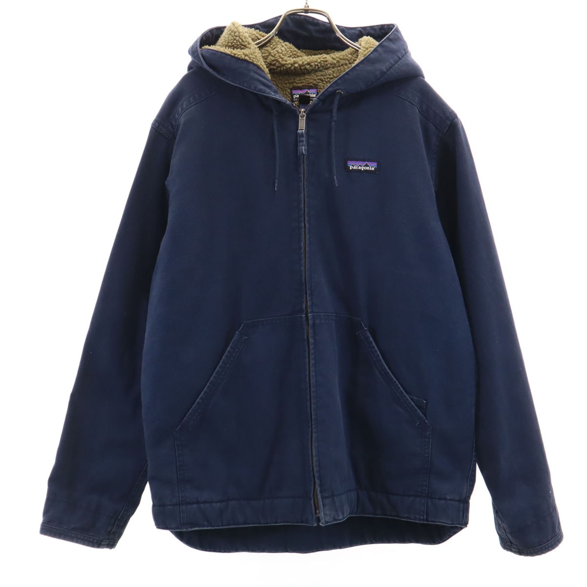 patagonia パタゴニア ラインドキャンバスフーディー ジャケット M ネイビー 27163FA16 アウトドア