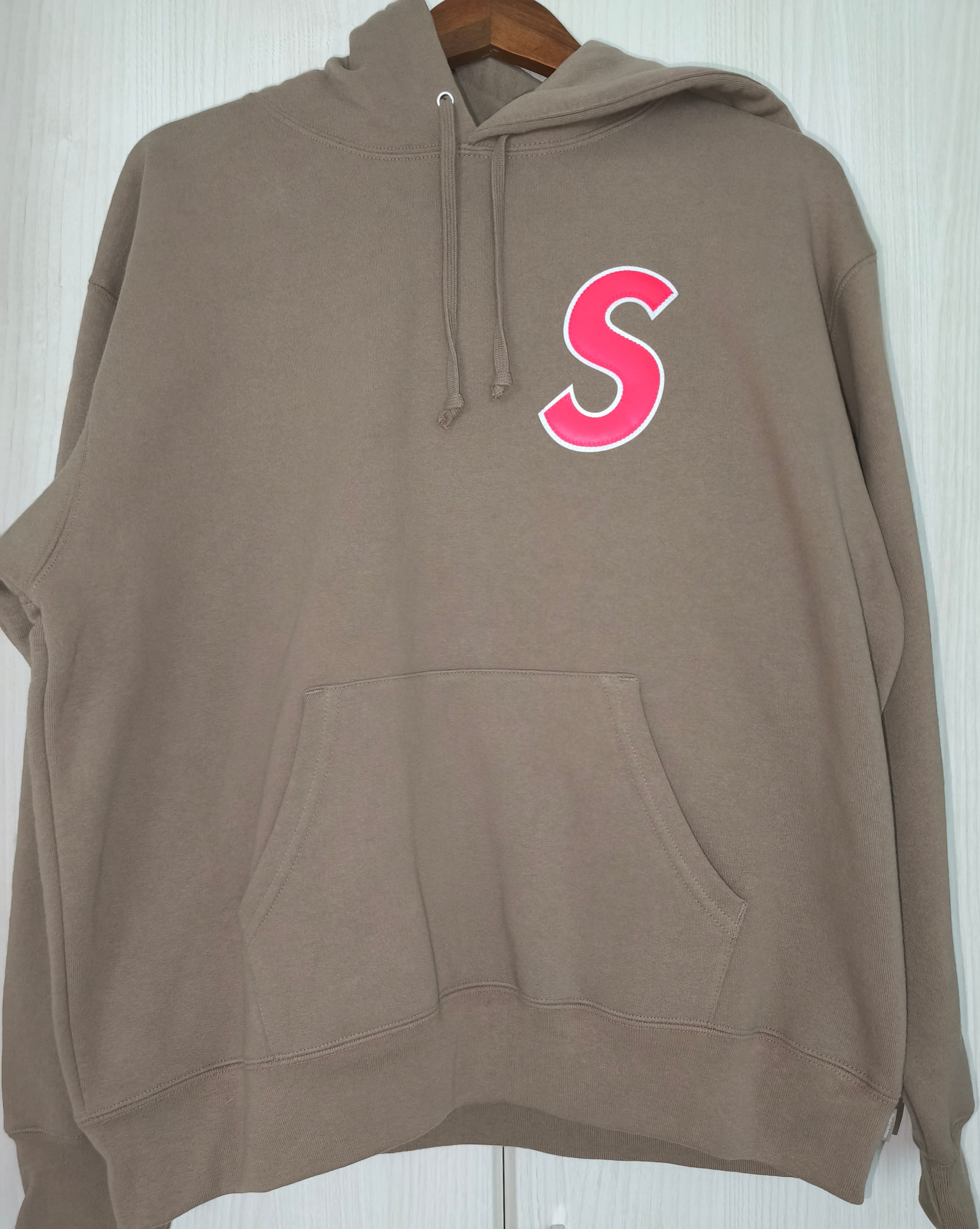 Supreme S Logo Hooded Sweatshirt "Dusty Brown"