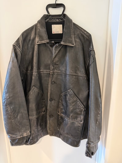 Saint Mxxxxxx Sa Lthr Jkt/Damage "Black/White"
