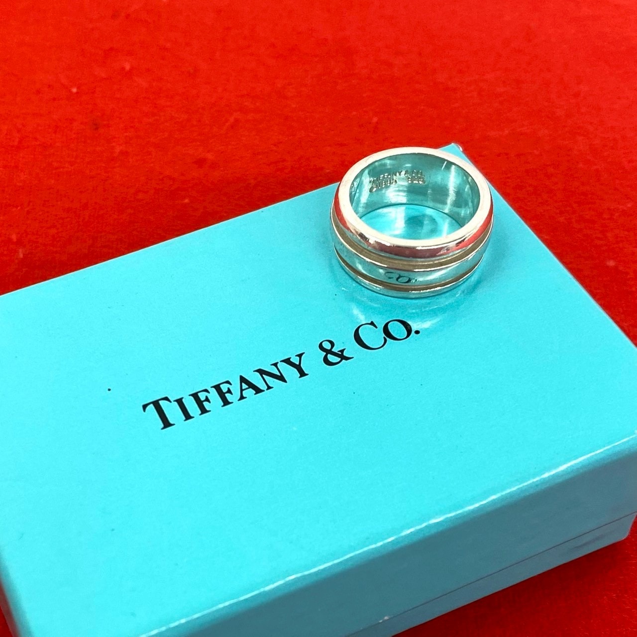 TIFFANY&Co. ティファニー グルーブド ダブルライン リング シルバー925 リング・指輪 9号 シルバー
 57420