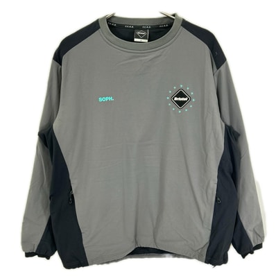 エフシーリアルブリストル FCRB-222061 22AW グレー LYCRA TRACK CREWNECK TOP ライクラトラッククルーネックトップ XL