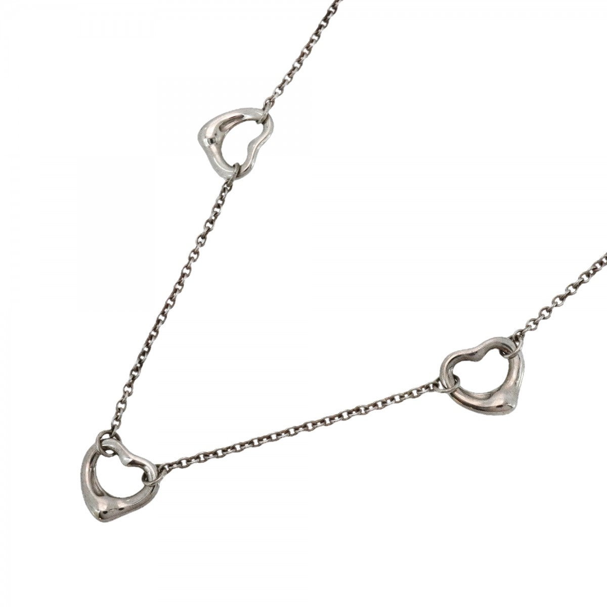 【6jcb0311】ティファニー ネックレス オープンハート 3P シルバー925【中古】レディース
