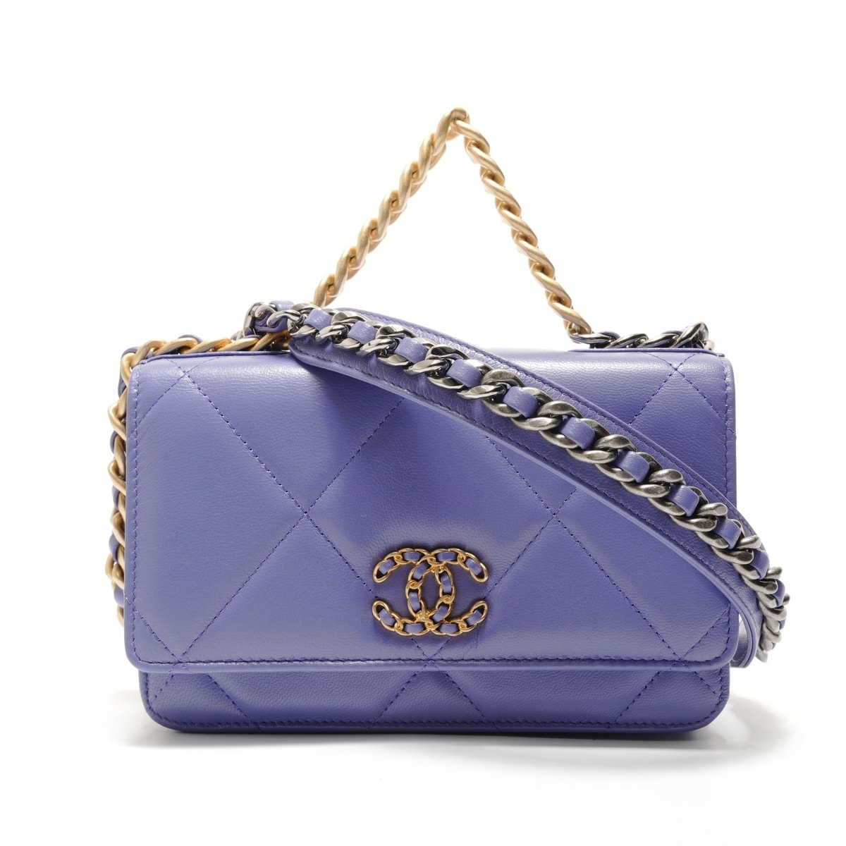 シャネル CHANEL 19 マトラッセ 2way チェーンウォレット ショルダーバッグ【中古】