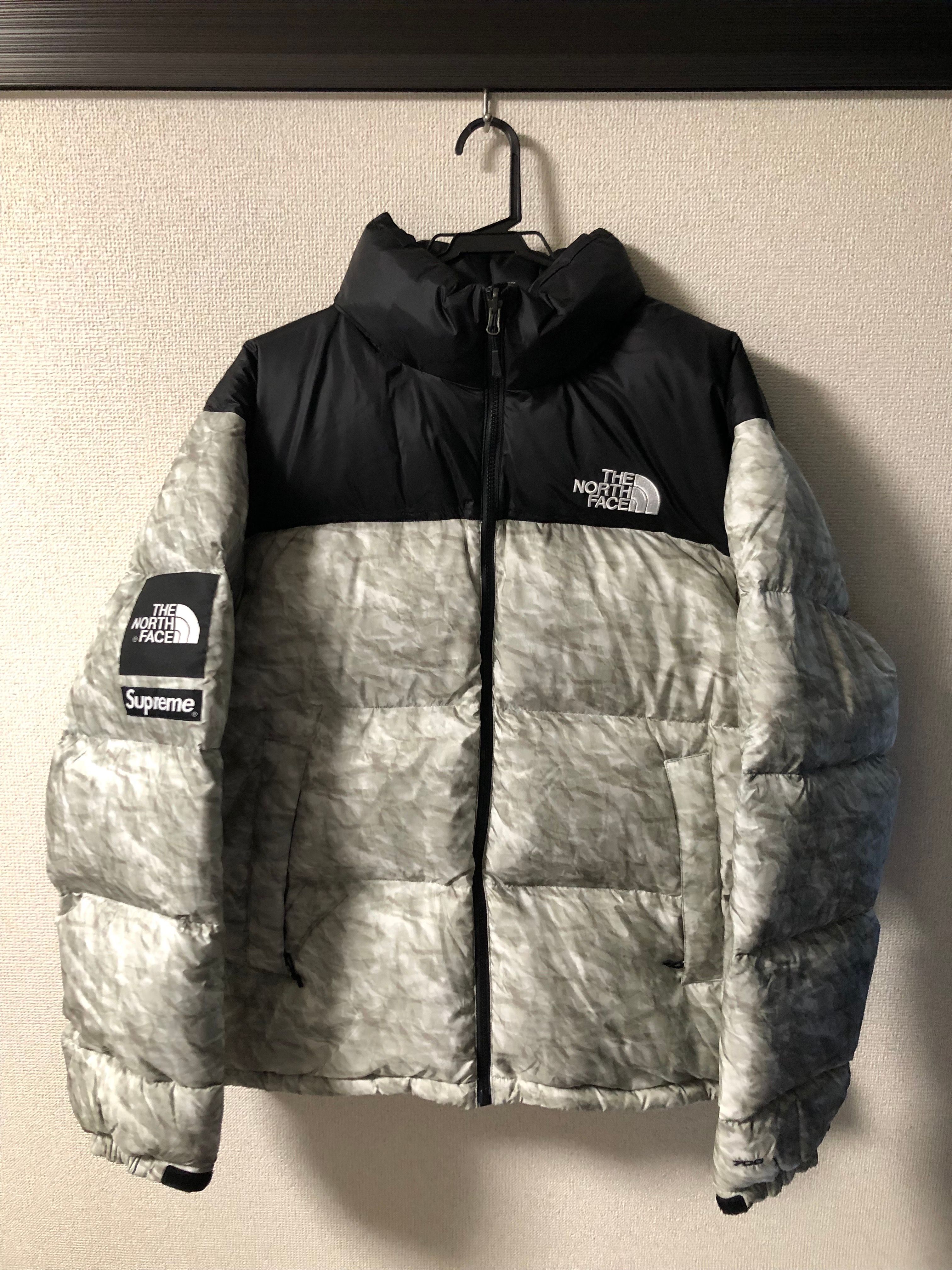 Supreme x The North Face Nuptse Jacket "White Paper Print"