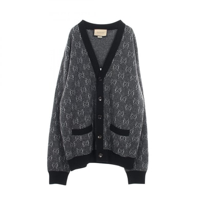 グッチ GUCCI GGウール カーディガン 衣料品 トップス ウール メンズ グレー系 / ブラック系 【中古】