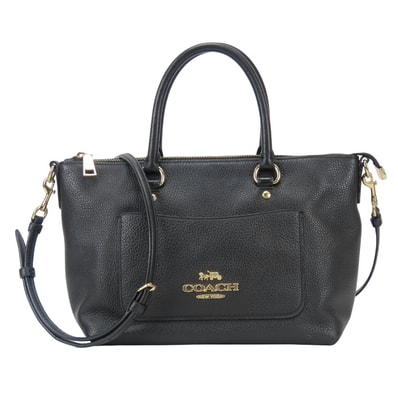 【中古】 コーチ ハンドバッグ F31455 レザー ブラック ゴールド金具 2WAY ショルダー レディース 女性 COACH