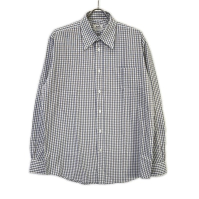 エルメス 【美品】チェック セリエボタン 長袖シャツ 40-15 3/4