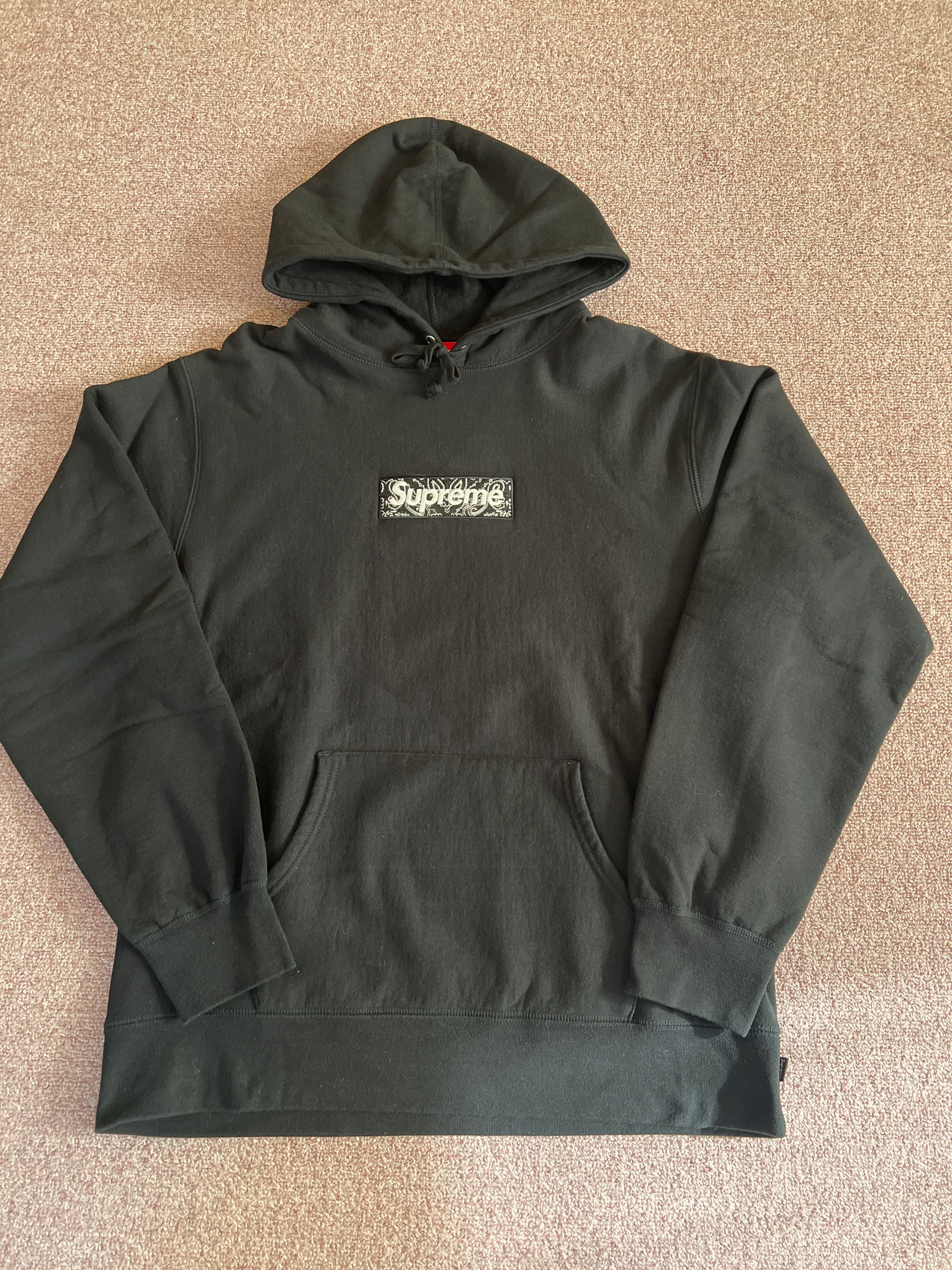 Supreme Bandana Box Logo Hooded Sweatshirt "Black"