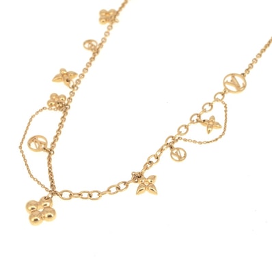 ルイ・ヴィトン LOUIS VUITTON M64855 ネックレス コリエ・ブルーミング ストラス GP レディース S#141202