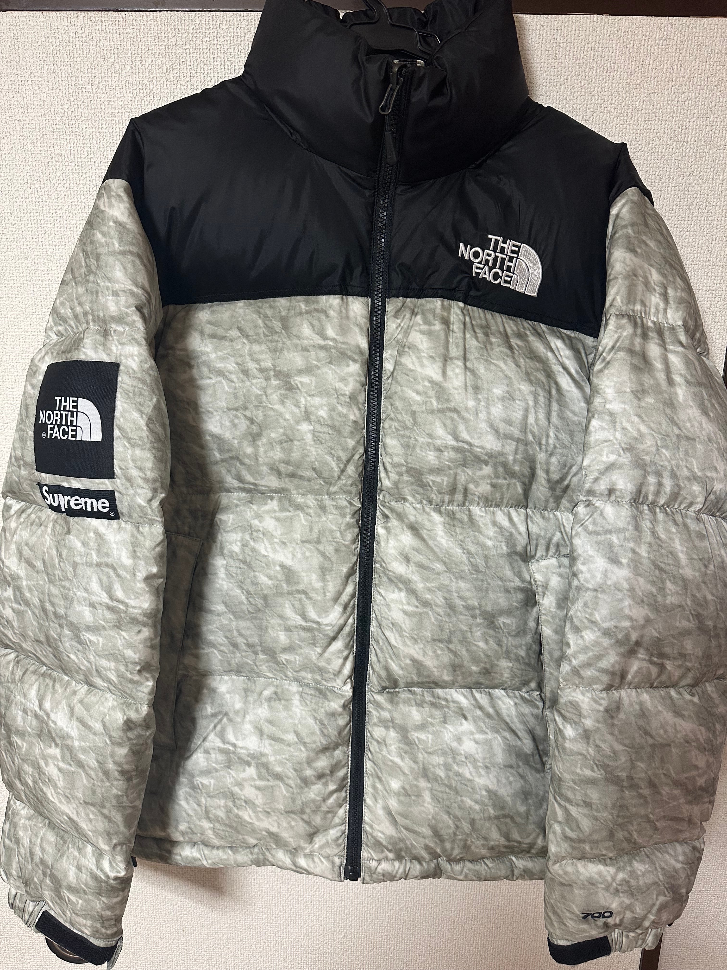 Supreme x The North Face Nuptse Jacket "White Paper Print"