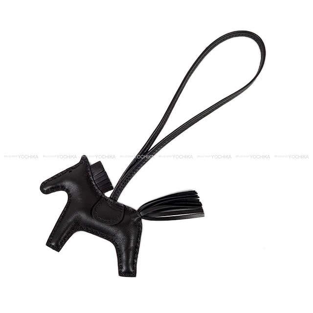 HERMES エルメス バッグチャーム ロデオ PM ソーブラック SO BLACK 黒 (ブラック) アニョーミロ(ラム) G刻印 新品