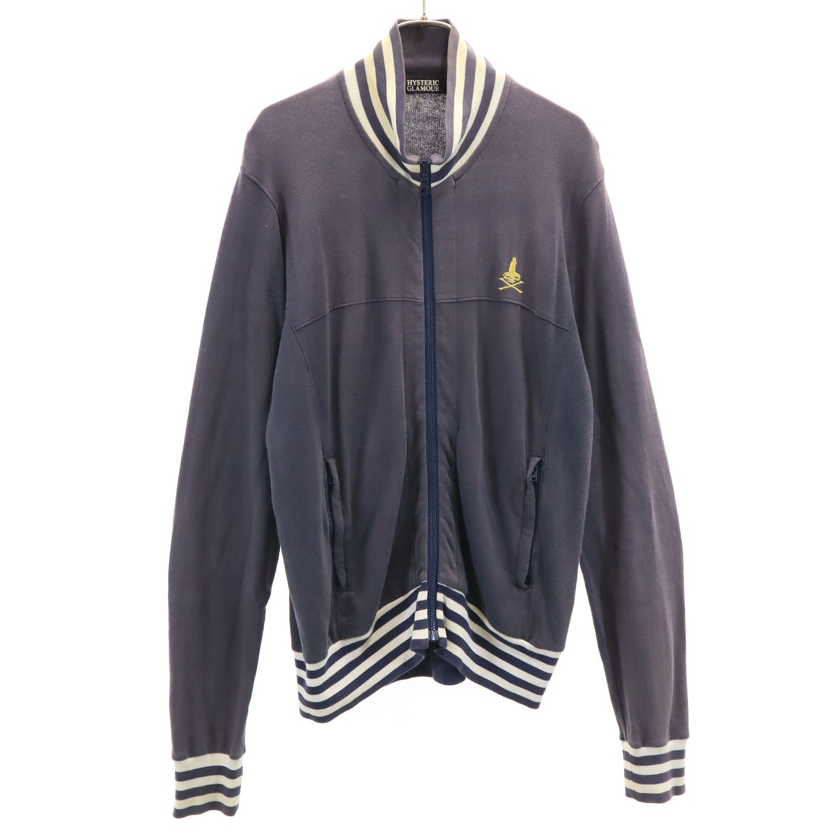 HYSTERIC GLAMOUR ヒステリックグラマー 日本製 バックプリント ジップジャケット M ネイビー