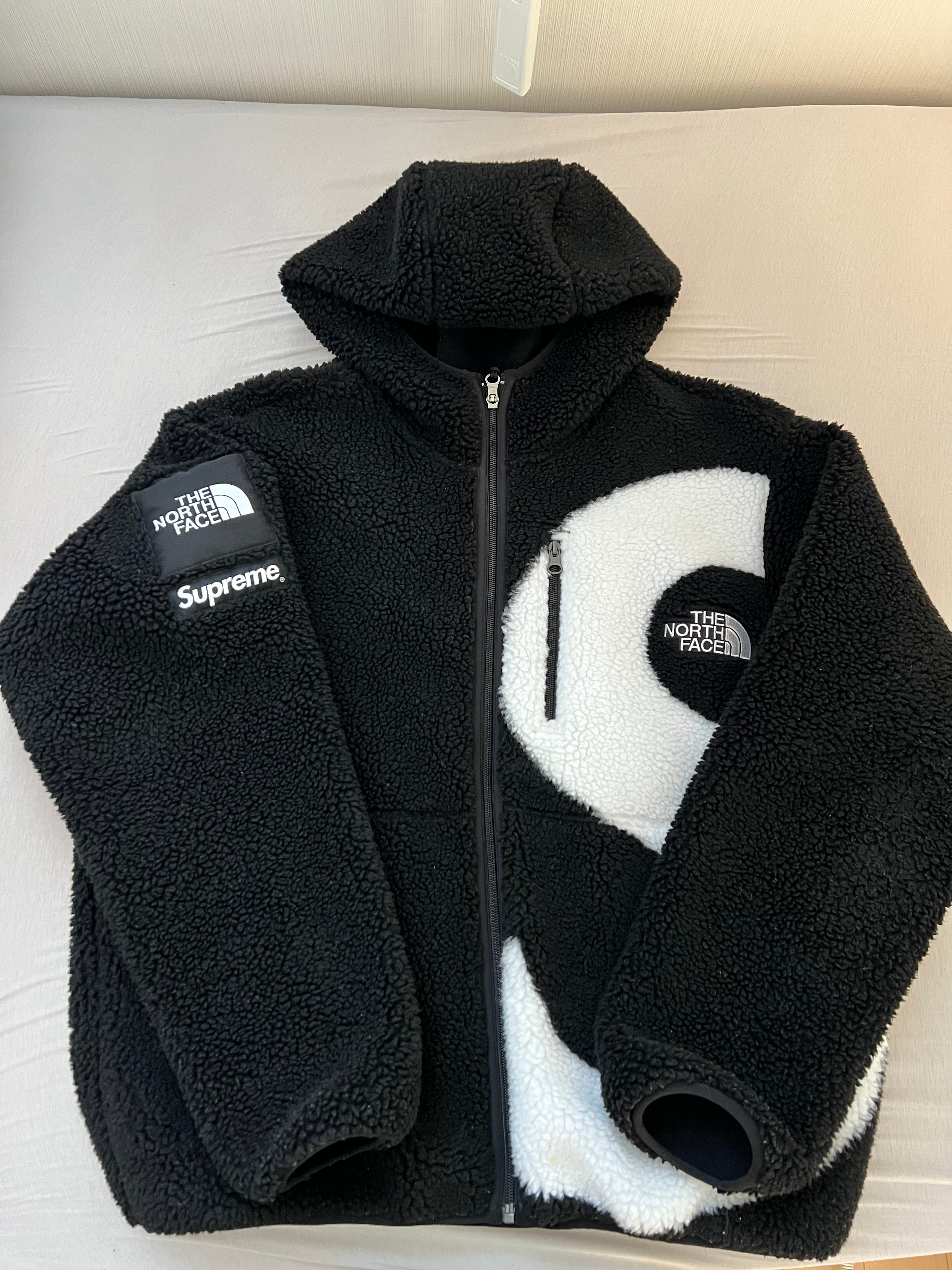 Supreme x The North Face S Logo Hooded Fleece Jacket "Black"