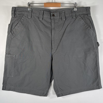 古着 カーハート Carhartt ダック ショートパンツ 大きいサイズ ワークショーツ ワンポイント ハンマーループ ペインター w44 ダークグレー メンズ
