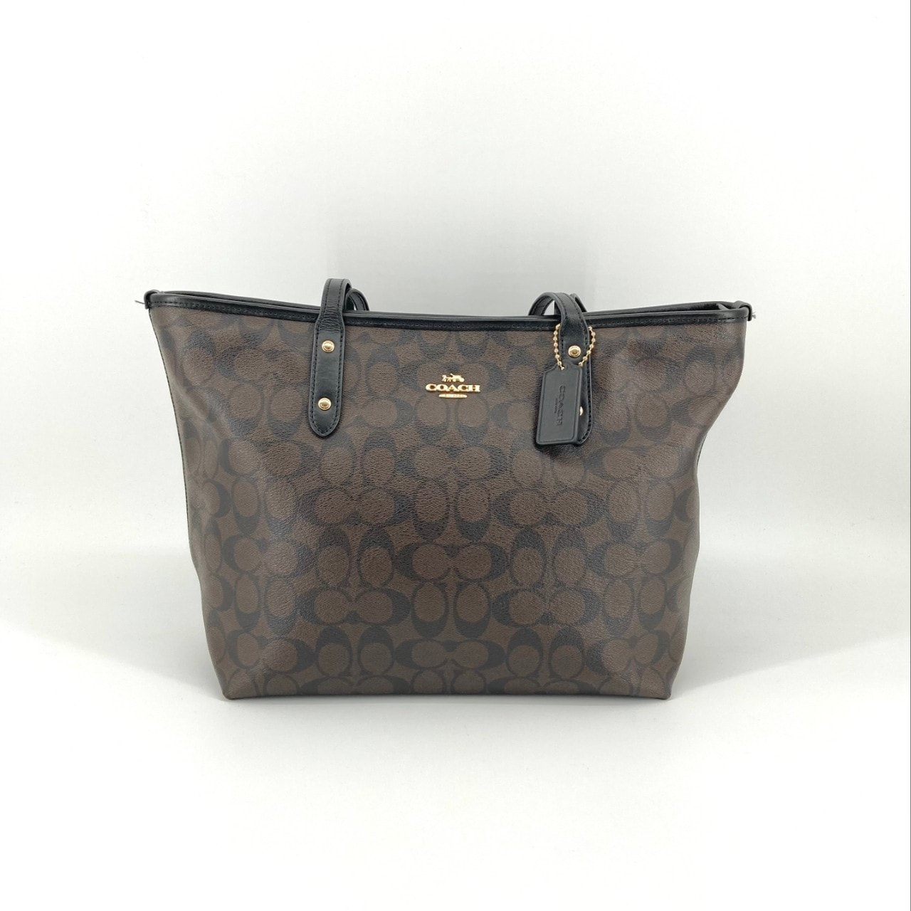 COACH(コーチ) シグネチャー柄 大容量 F58292 トートバッグ ブラウン