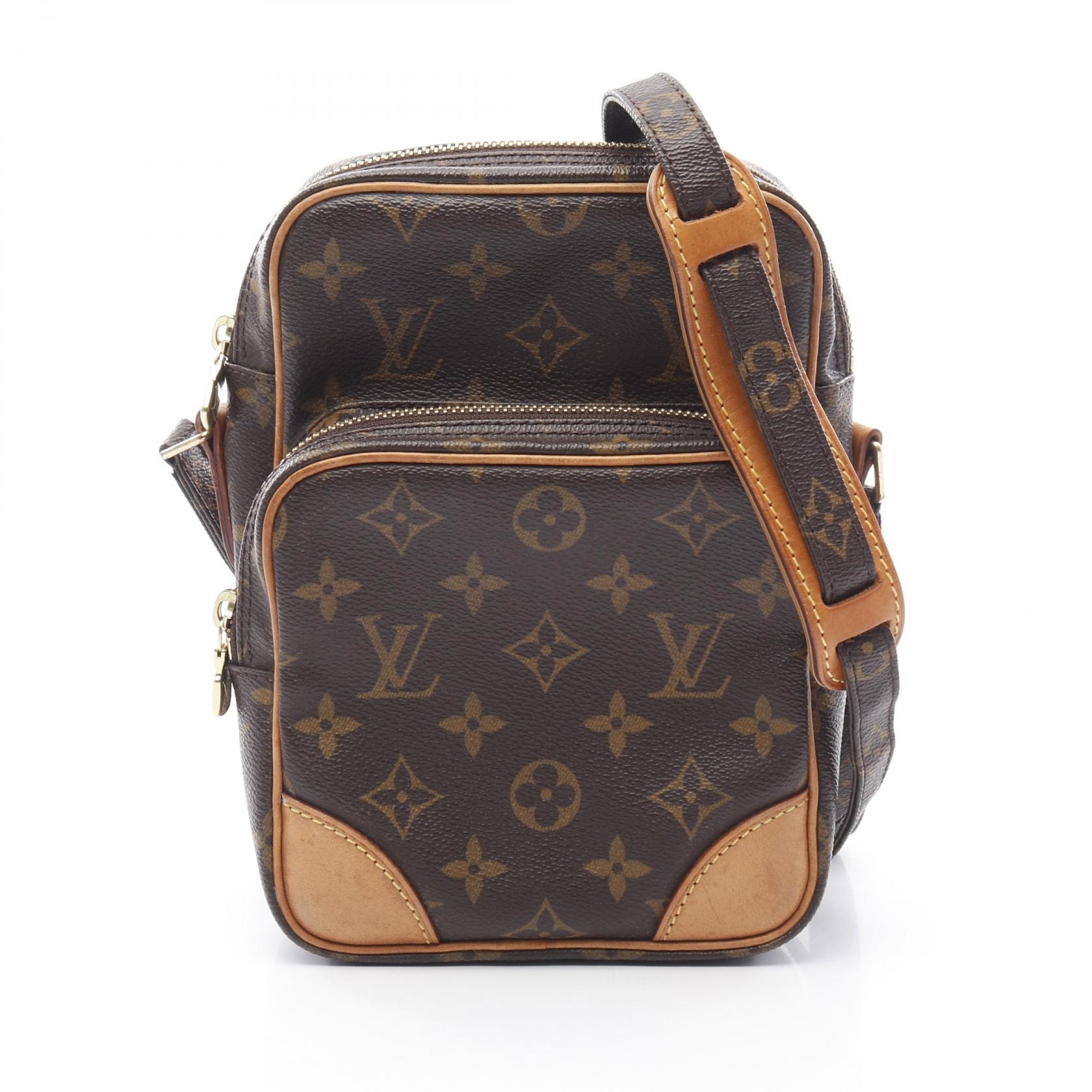 ルイ・ヴィトン LOUIS VUITTON アマゾン ショルダーバッグ バッグ PVCコーティングキャンバス レザー モノグラム レディース ブラウン系 M45236 【中古】