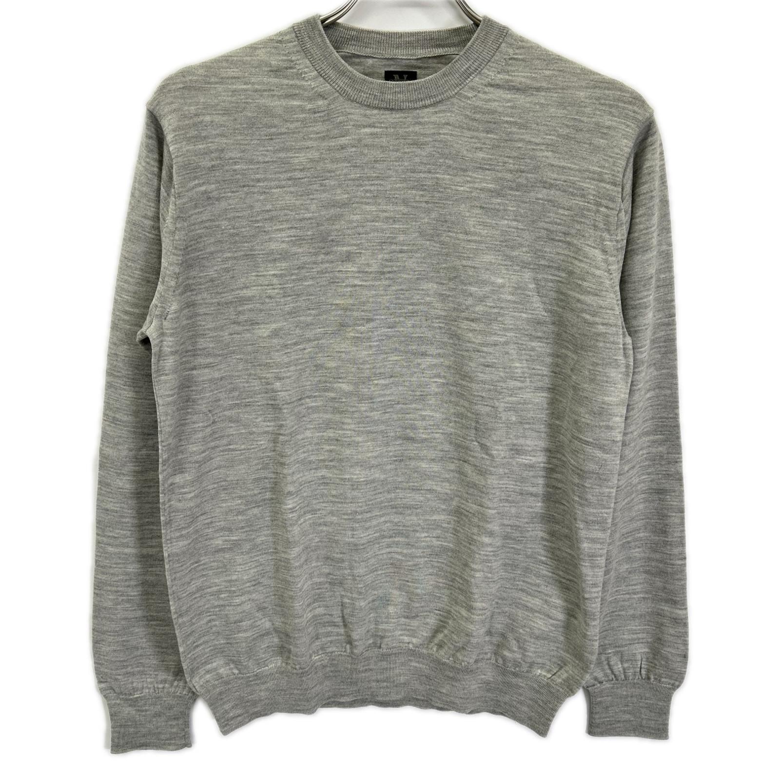 バトナー ウール グレー Essential SUPERIOR HIGH GAUGE MERINO クルーネック 0