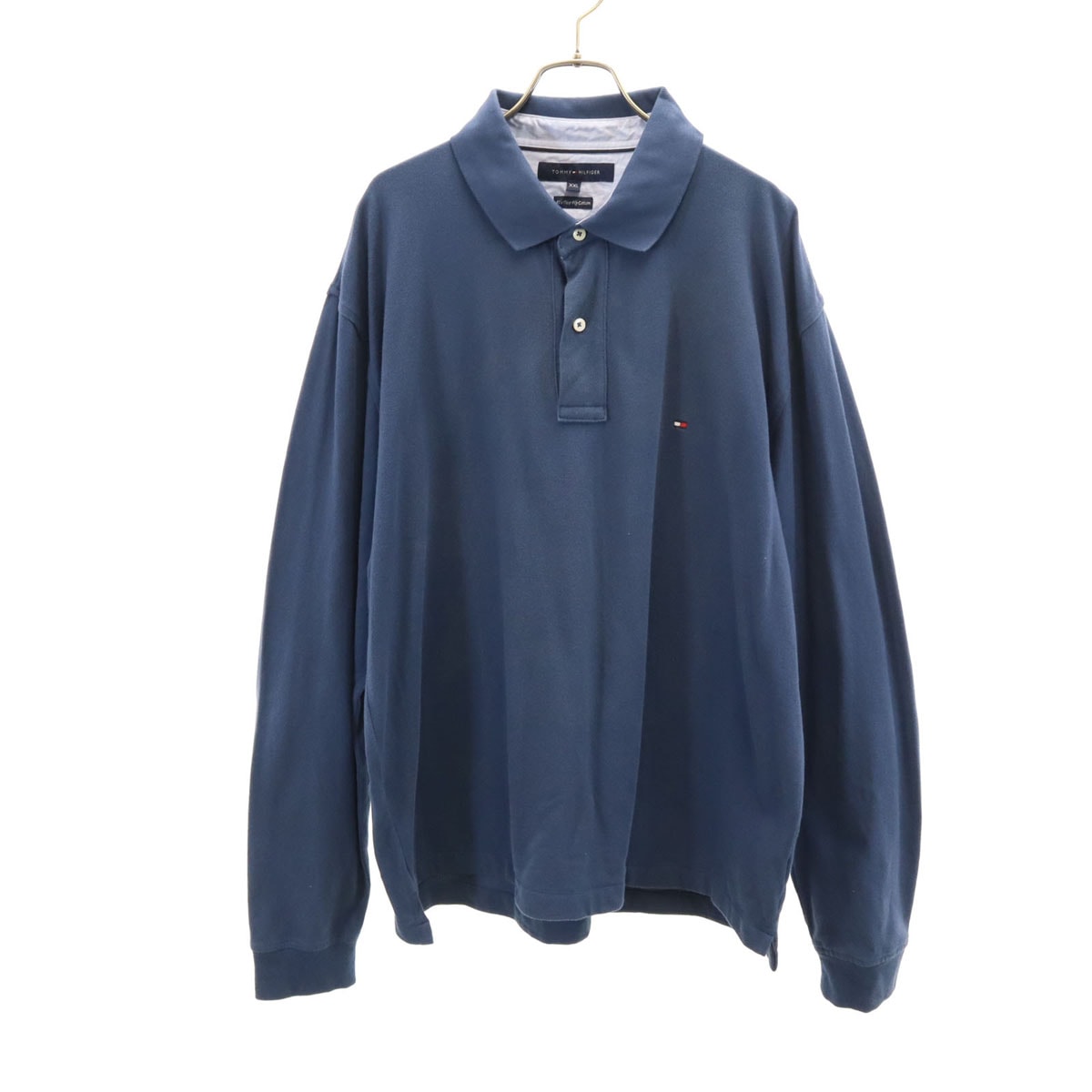 TOMMY HILFIGER トミーヒルフィガー 長袖 ポロシャツ XXL ネイビー