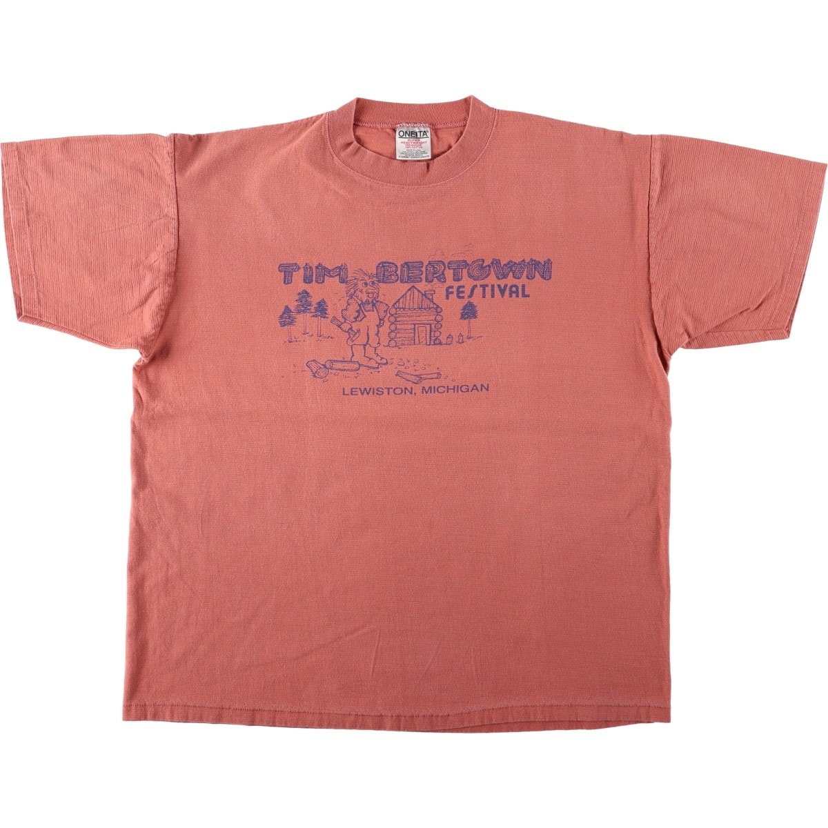 古着 90年代 オニータ ONEITA SUPER HEAVYWEIGHT プリントTシャツ USA製 メンズXL相当/eaa642317