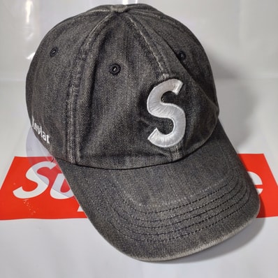 Supreme Kevlar Denim S Logo 6-Panel "Black"