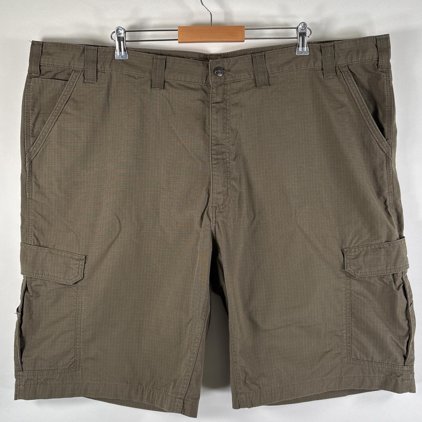 古着 カーハート Carhartt ショートパンツ 大きいサイズ ワークショーツ ワンポイントロゴ サイドポケット 薄手 w50  ブラウン系 メンズ