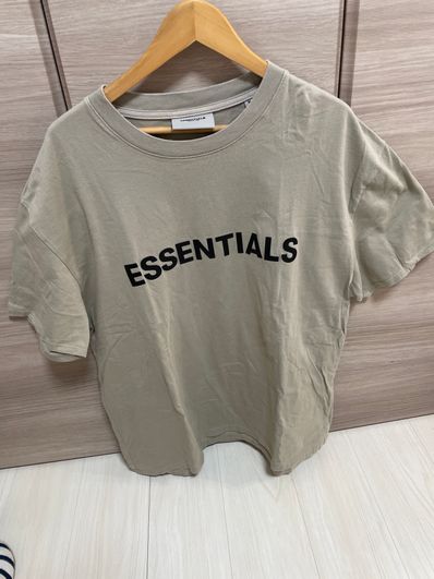 FEAR OF GOD ESSENTIALS 3D Silicon Applique Boxy T-Shirt "Tan/String"