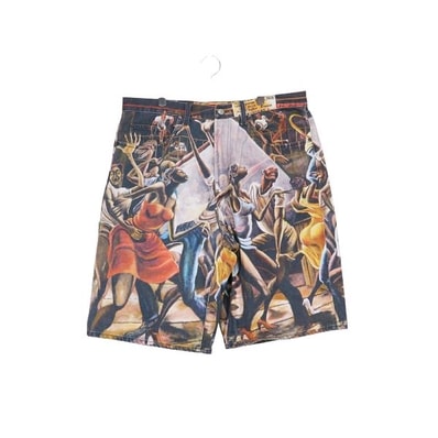 Supreme x Ernie Barnes Baggy Denim Short "Dance"
