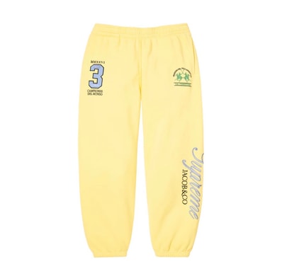 Supreme x La Martina Sweatpant "Light Yellow"