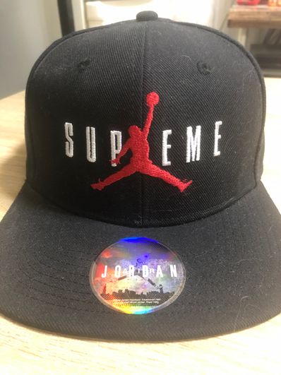 Supreme NIKE Air Jordan 6-Panel Cap "Black"